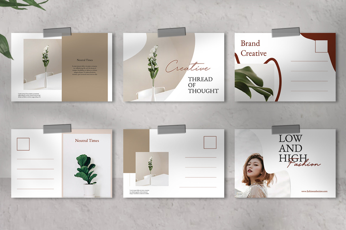 Neutral Postcard templates, a Card Template by Azruca