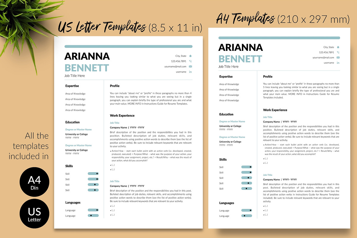 Simple Resume Bundle - Arianna, a Resume Template by Templates Design Co. (Photo 8 of 17)