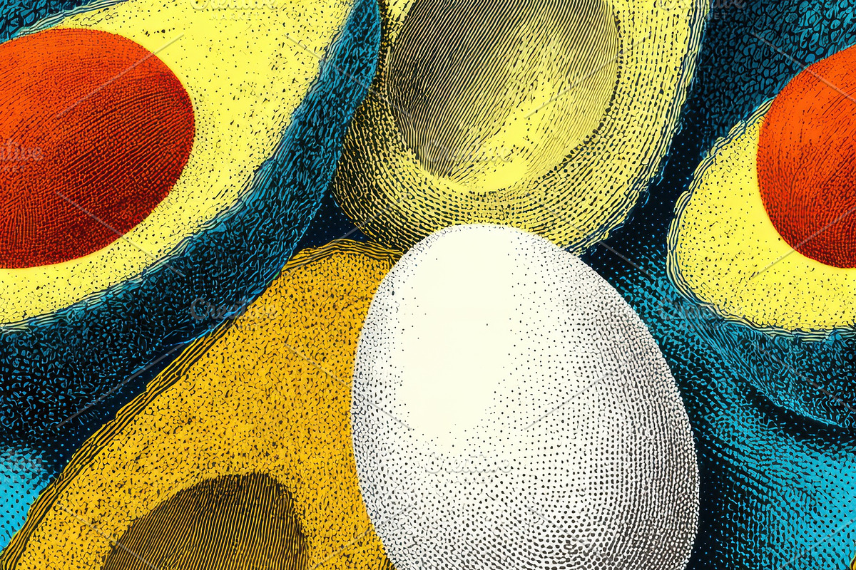 Dynamic Pop Art Fruit Pattern, a Pattern Graphic by Virgo Studio