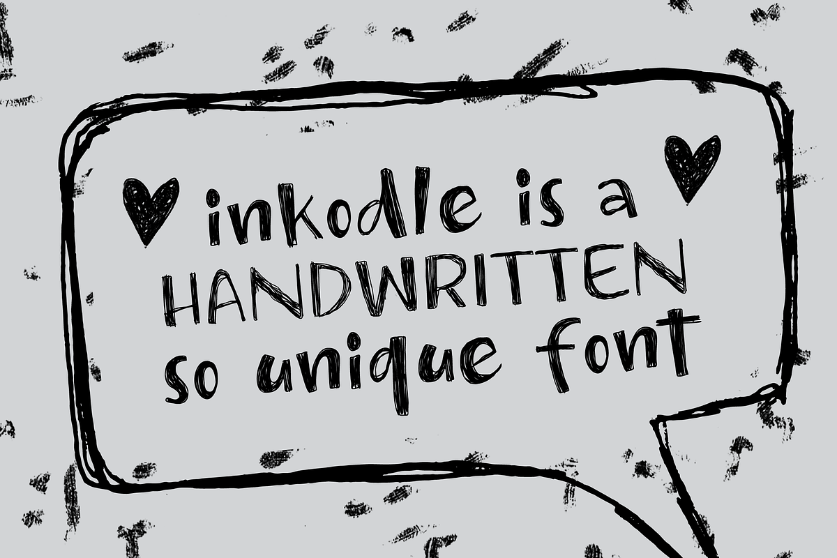Inkodle – Messy Handwritten Font, a Handwritten Font by Mahesans Co (Photo 3 of 10)