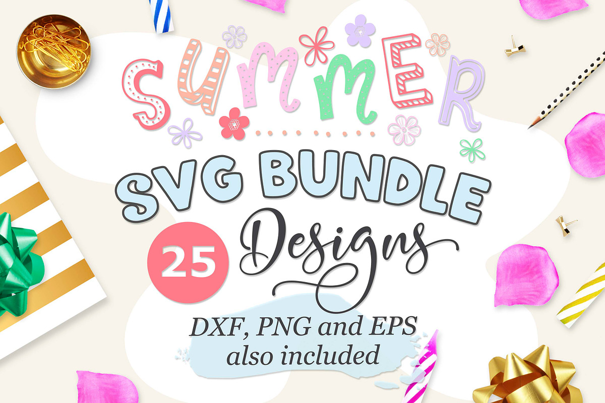 Summer Bundle SVG DXF PNG EPS, an Illustration by TheBlackCatPrints