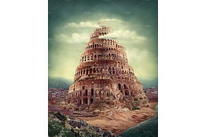 Tower of Babel, a Wallpaper Graphic by EleSArtDesign