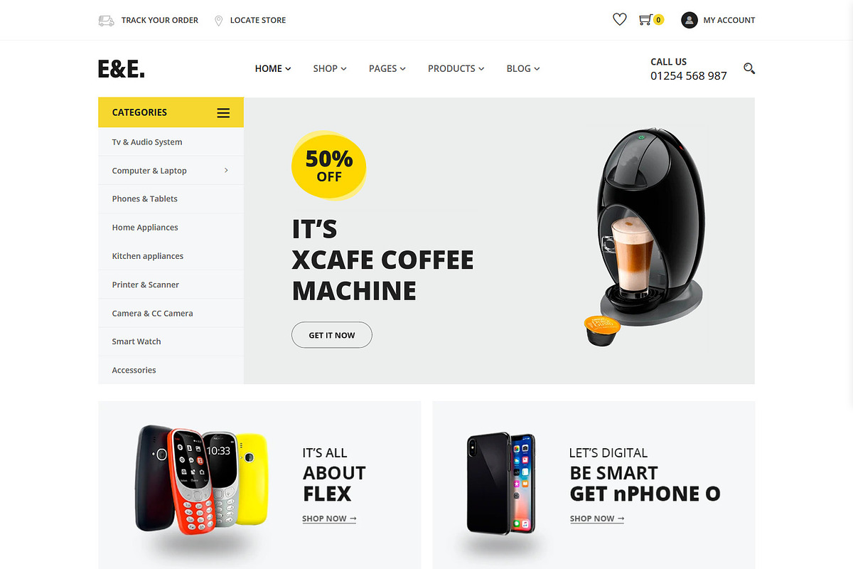 Electronics Shopify Theme - E&E, a Shopify Template by HasThemes (Photo 1 of 3)