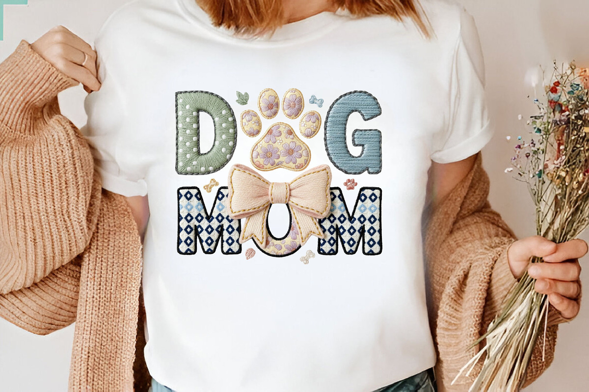 Faux Yarn Dog Mom Sublimation Png, an Illustration by Designking (Photo 6 of 6)