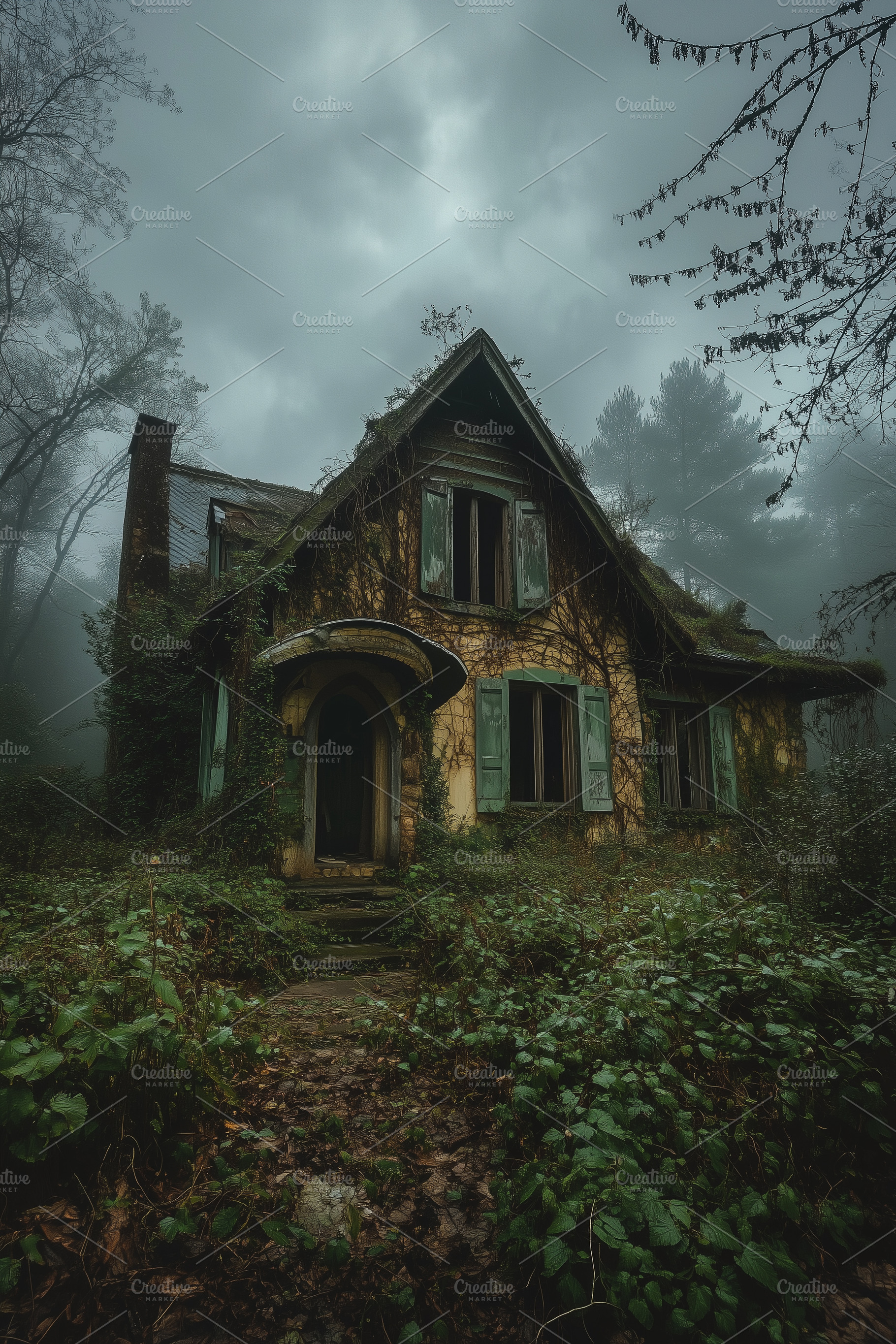 Old abandoned house in the woods in, an Architecture Photo by MistyDay