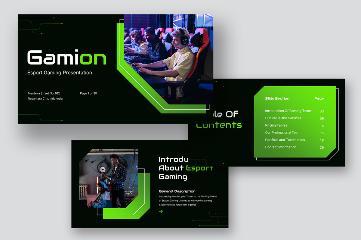 Gamion Esport Gaming Google Slides, a Presentation Template by kerismaker (Photo 3 of 10)