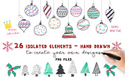 Hand Drawn Christmas Background, an Illustration by MaraquelaStudio (Thumbnail 3 of 7)