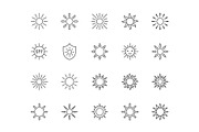 Sun Line Icons, an Outline Icon by Nadiinko (Thumbnail 2 of 2)