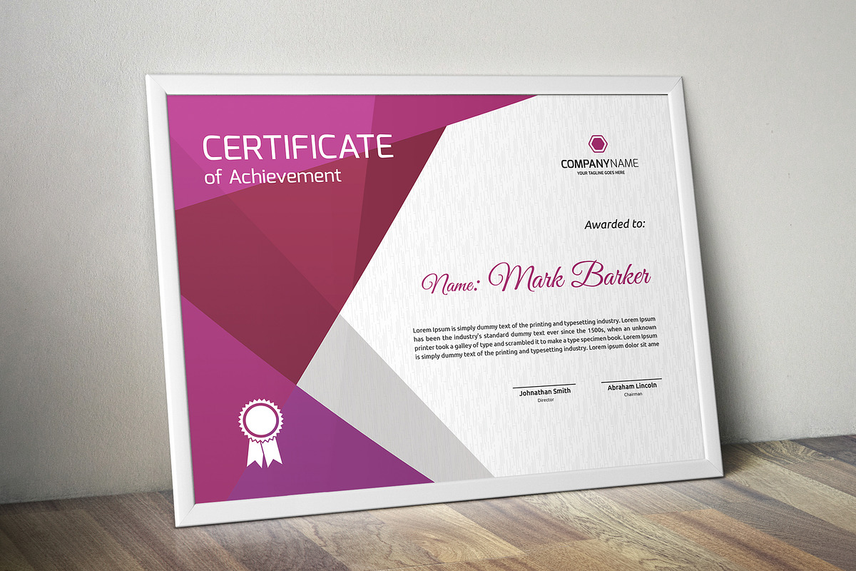 Certificate Word | PSD | AI, a Stationery Template by Curve Design (Photo 4 of 4)