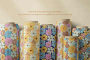 Wild Retro Floral Seamless Patterns, a Pattern Graphic by Tiger and Flower (Thumbnail 12 of 20)