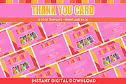 Colorful Thank You Card, a Card Template by SunshineStudioBoutique (Thumbnail 1 of 10)