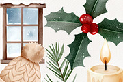 Cozy Christmas Watercolor Set, an Illustration by Hanna's ArtLab (Thumbnail 3 of 9)
