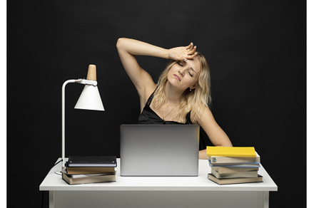 Frustrated, sad, stressed or, a Business Photo by volodymyrshtun13795