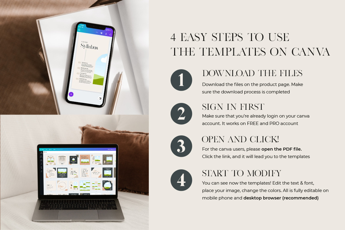 Instagram For eCourse Coach CANVA PS, a Social Media Template by Eviory (Photo 10 of 56)