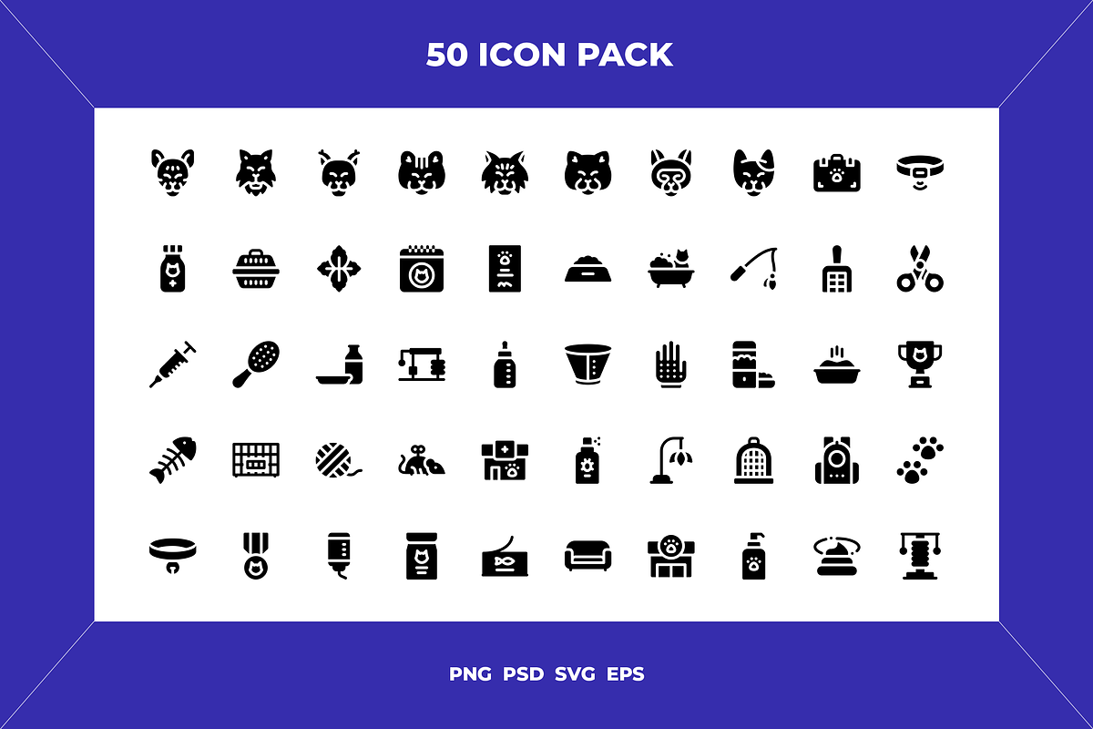 Cats icons, an Outline Icon by Wencory (Photo 1 of 2)