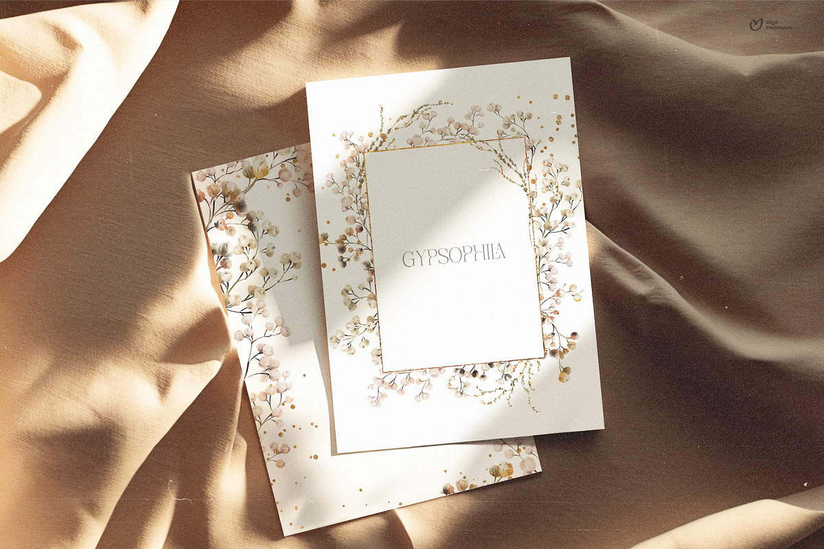 Gypsophila - watercolor flowers, an Object Illustration by ollalya (Photo 2 of 8)