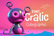 Cralic modern kids children font, a Handwritten Font by popskraft (Thumbnail 1 of 21)