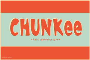 Chunkee Bold Quirky Display Font, a Sans Serif Font by Porter Fig