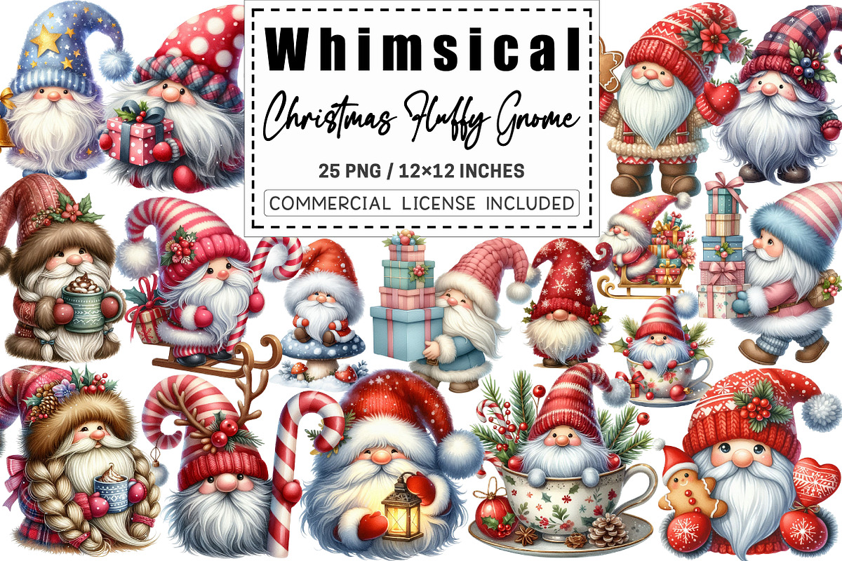 Whimsical Christmas Fluffy Gnome PNG, a Graphic by CitraGraphics (Photo 1 of 3)