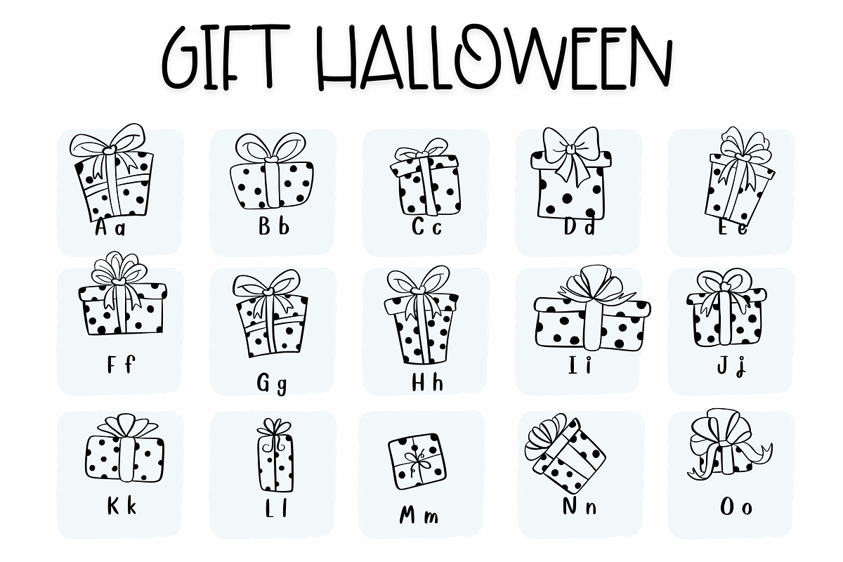 Gift Halloween | Symbols Fonts preview 2