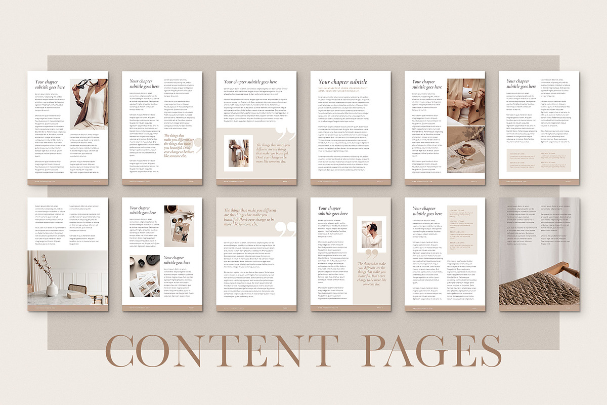 Ebook+Workbook Template Bundle CANVA, a Magazine Template by Studio Loire (Photo 29 of 40)