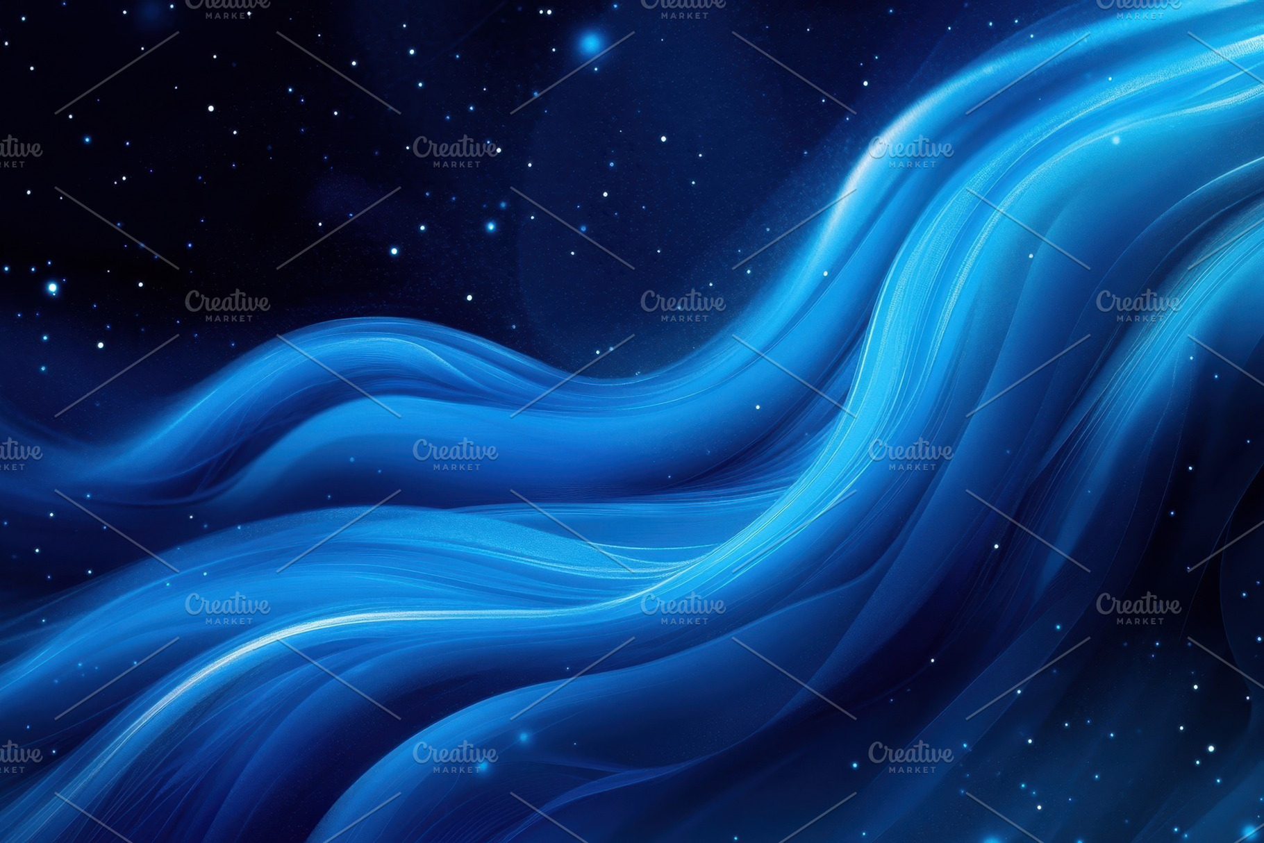 Abstract blue flowing gradient BG, a Photo by Pavel_design