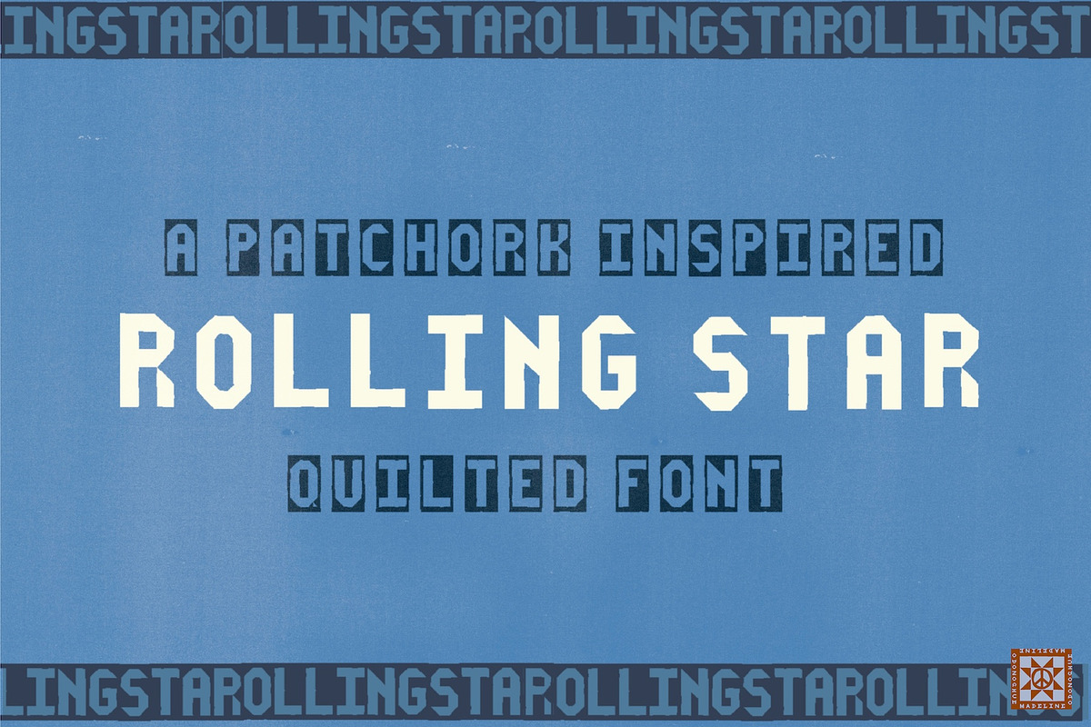 Rolling Star Hand Crafted Font, a Sans Serif Font by Madeline ODonoghue Design (Photo 2 of 6)