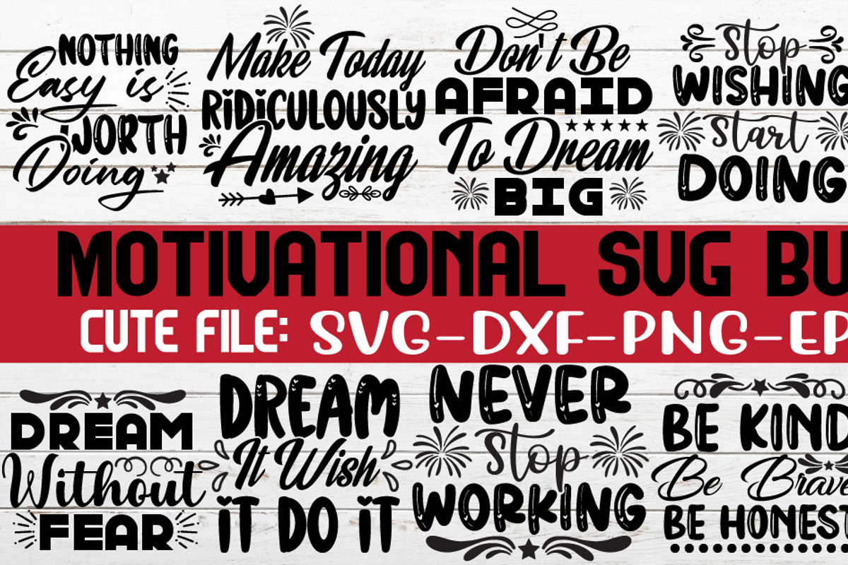 MOTIVATIONAL SVG BUNDLE, an Object Graphic by Printable art studio (Photo 2 of 2)