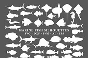 Fish Silhouettes Vector Pack, an Animal Illustration by Seaquint (Thumbnail 3 of 3)