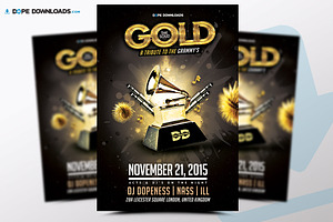 The Solid Gold Awards Flyer Template