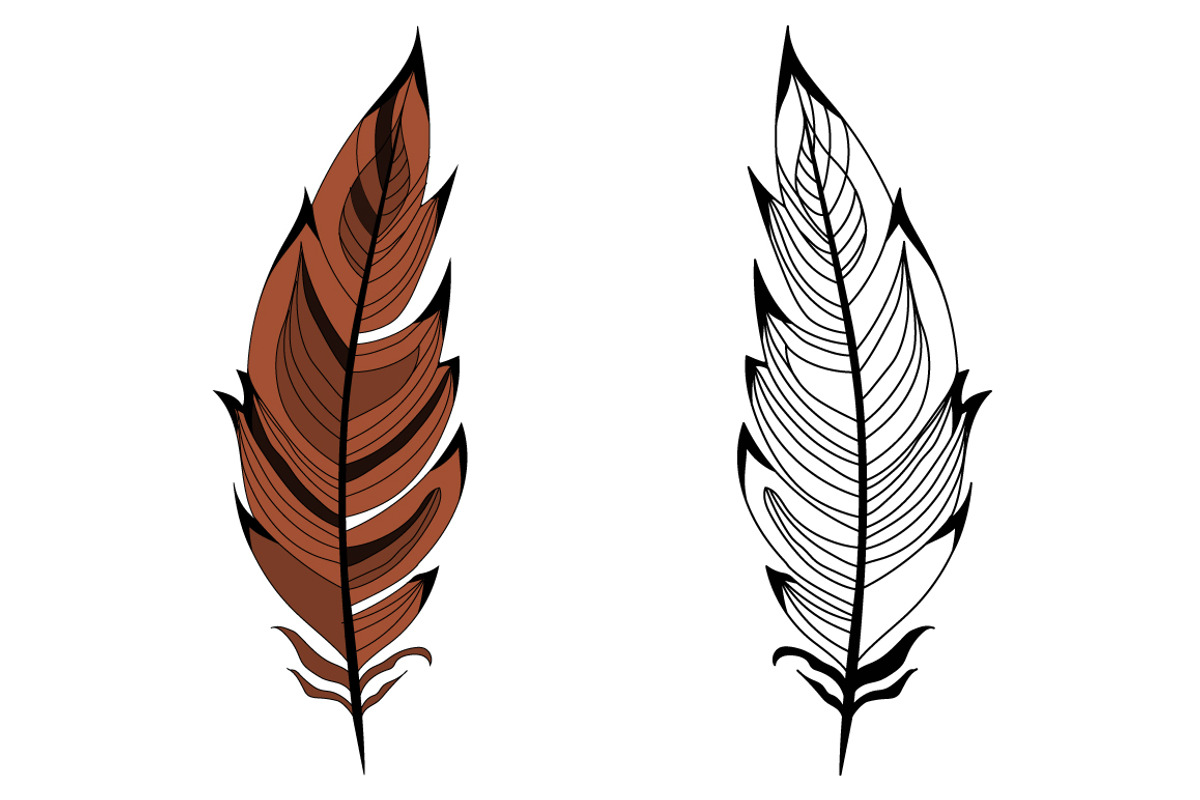 Feathers hand drawn set, a Decorative Illustration by Tierre3012 (Photo 2 of 5)