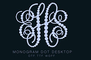 Dot Monogram Vine Interlocking Font, a Script Font by HERRINGTON DESIGN (Thumbnail 1 of 2)