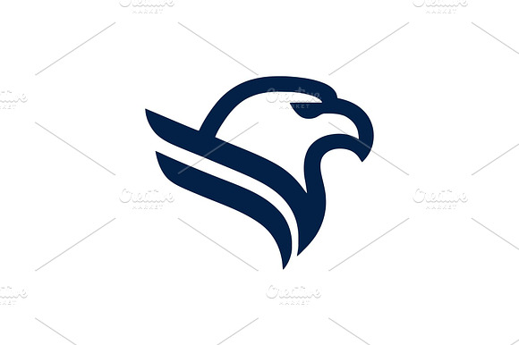 Bold eagle head vector design preview 3