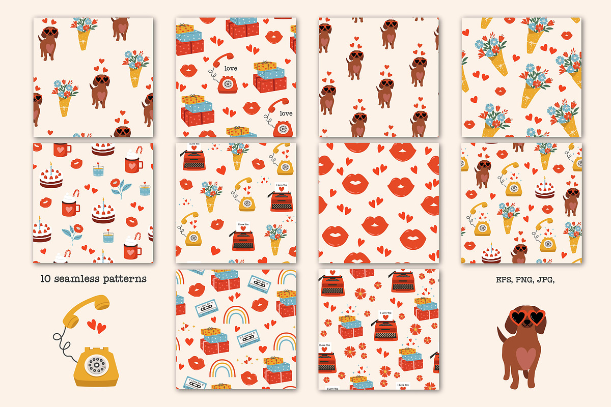 Valentines Day Graphic Collection, a Seasonal Illustration by EltaMaxArt (Photo 2 of 8)