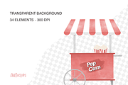 Circus Watercolor Clipart PNG, a Decorative Illustration by Articlips (Thumbnail 2 of 4)