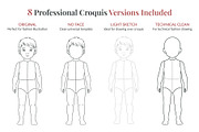 Toddler Fashion Croquis Bundle, a Person Illustration by Shorena Fashion Draws (Thumbnail 8 of 13)