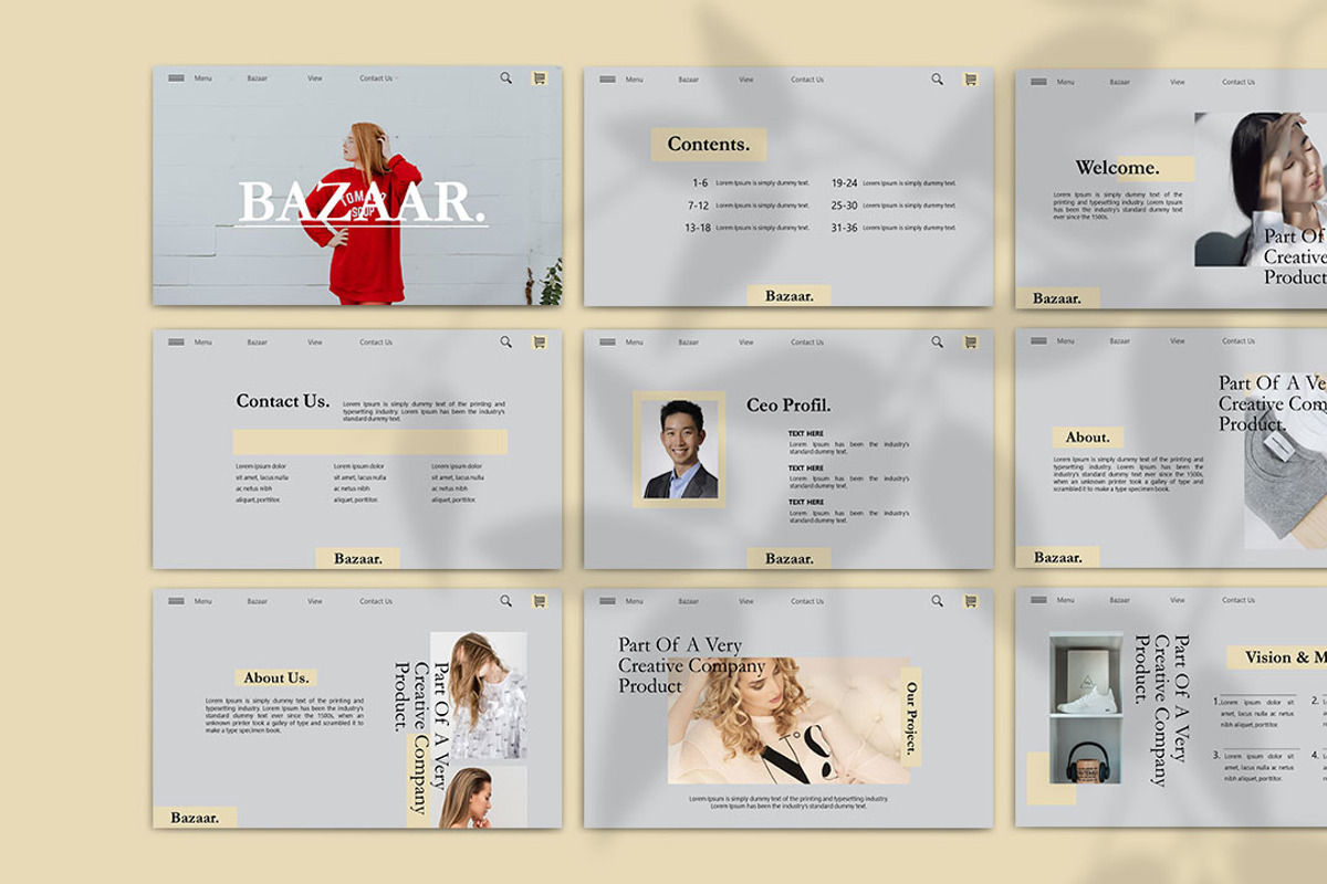 BAZAAR - Powerpoint Template, a Presentation Template by TypeMakers