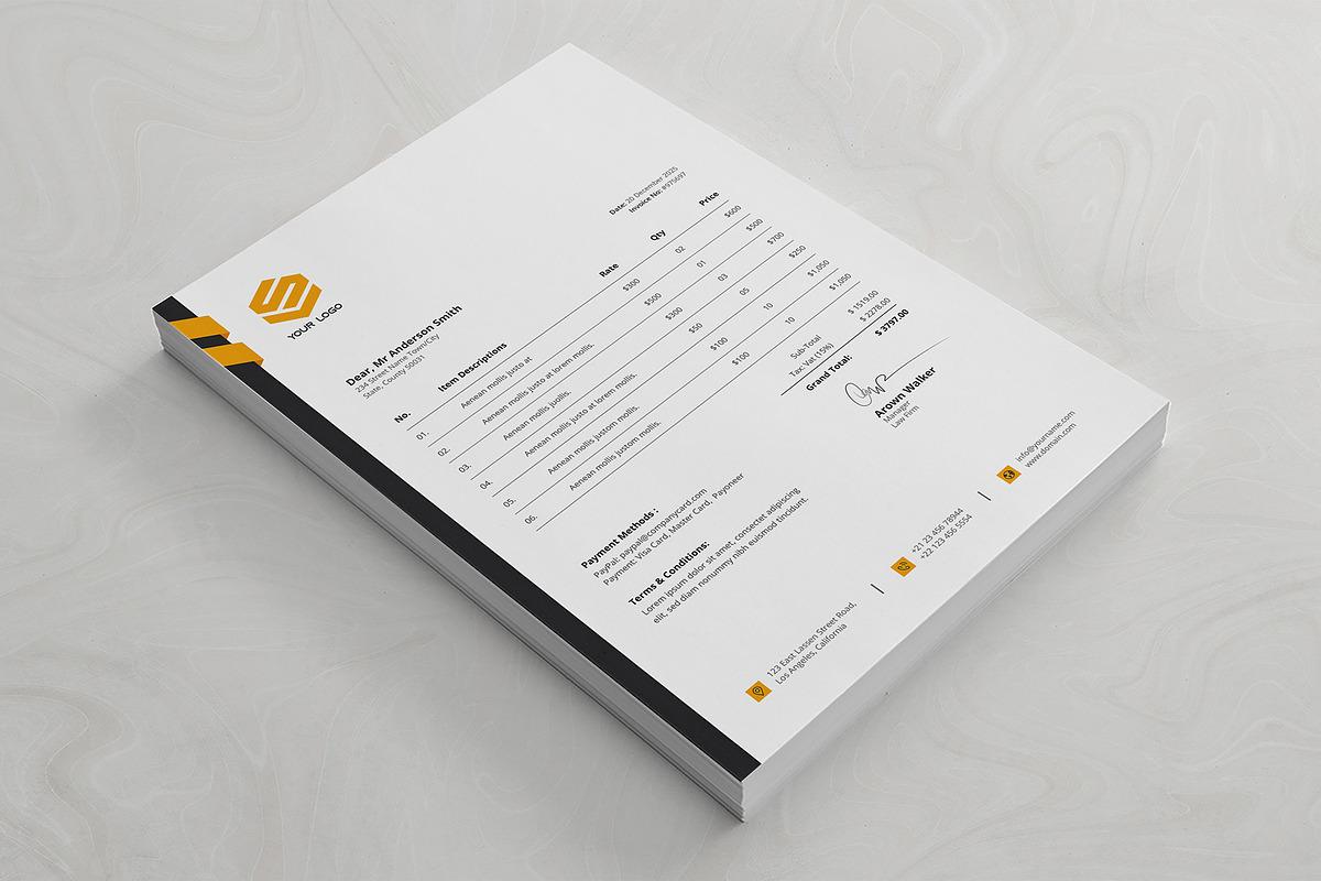 Canva Invoice Template