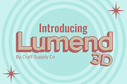 Lumend 3D, a Sans Serif Font by Craft Supply Co. (Thumbnail 1 of 8)