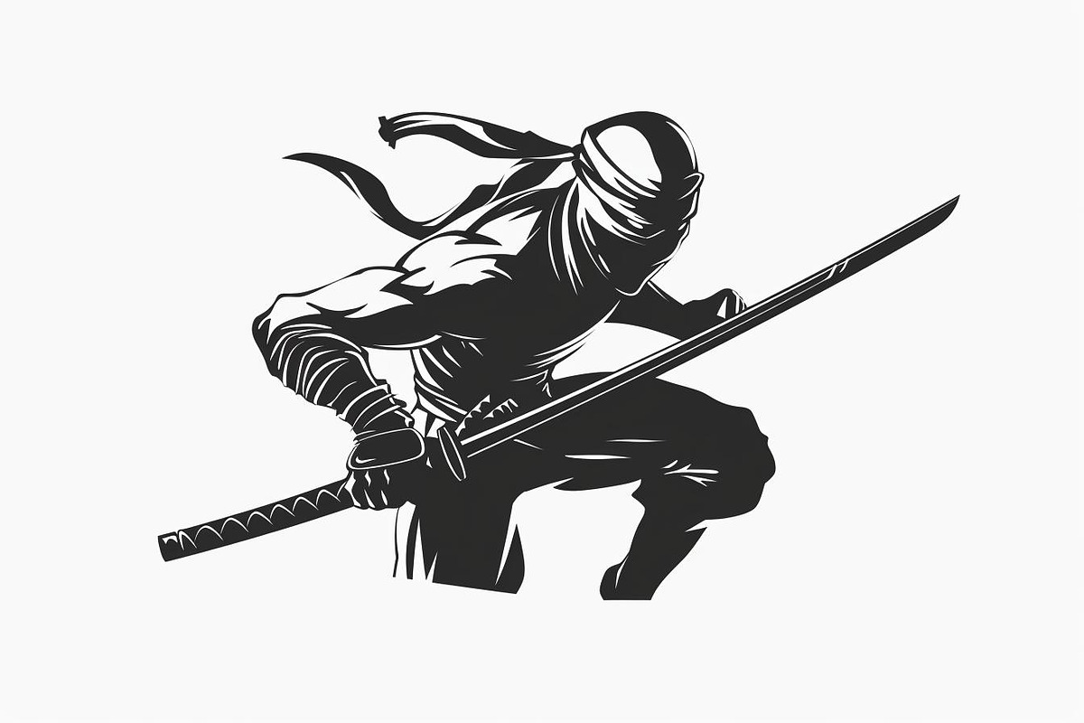 Samurai Ninja Sword Battle, an Illustration by Designs_River (Photo 9 of 10)