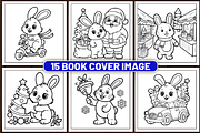 70 Cozy Bunny Christmas Coloring, a Seasonal Illustration by Design Station (Thumbnail 2 of 5)