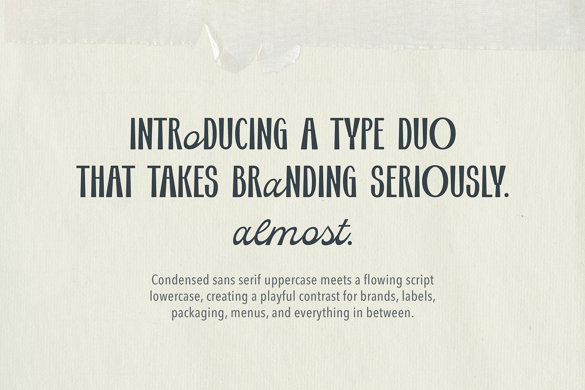 Pretty Serious Experimental Duo Sans, a Script Font by Struvictory.art (Photo 2 of 9)