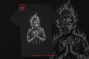 10 Bundle Dark Art Buddha Burning, an Illustration by Morspective (Thumbnail 4 of 7)