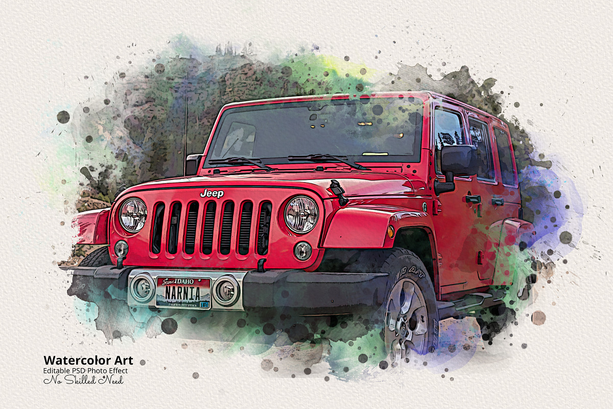 Editable Watercolor Photoshop Effect, an Action Add-On by Photoshop Action (Photo 8 of 17)