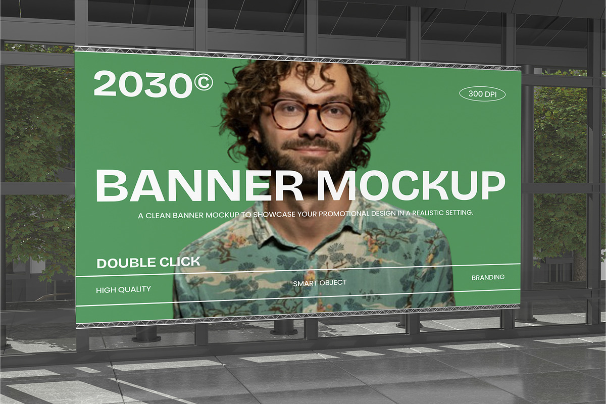 Banner Mockup, an Advertising Mockup by Permadi Creative (Photo 2 of 5)