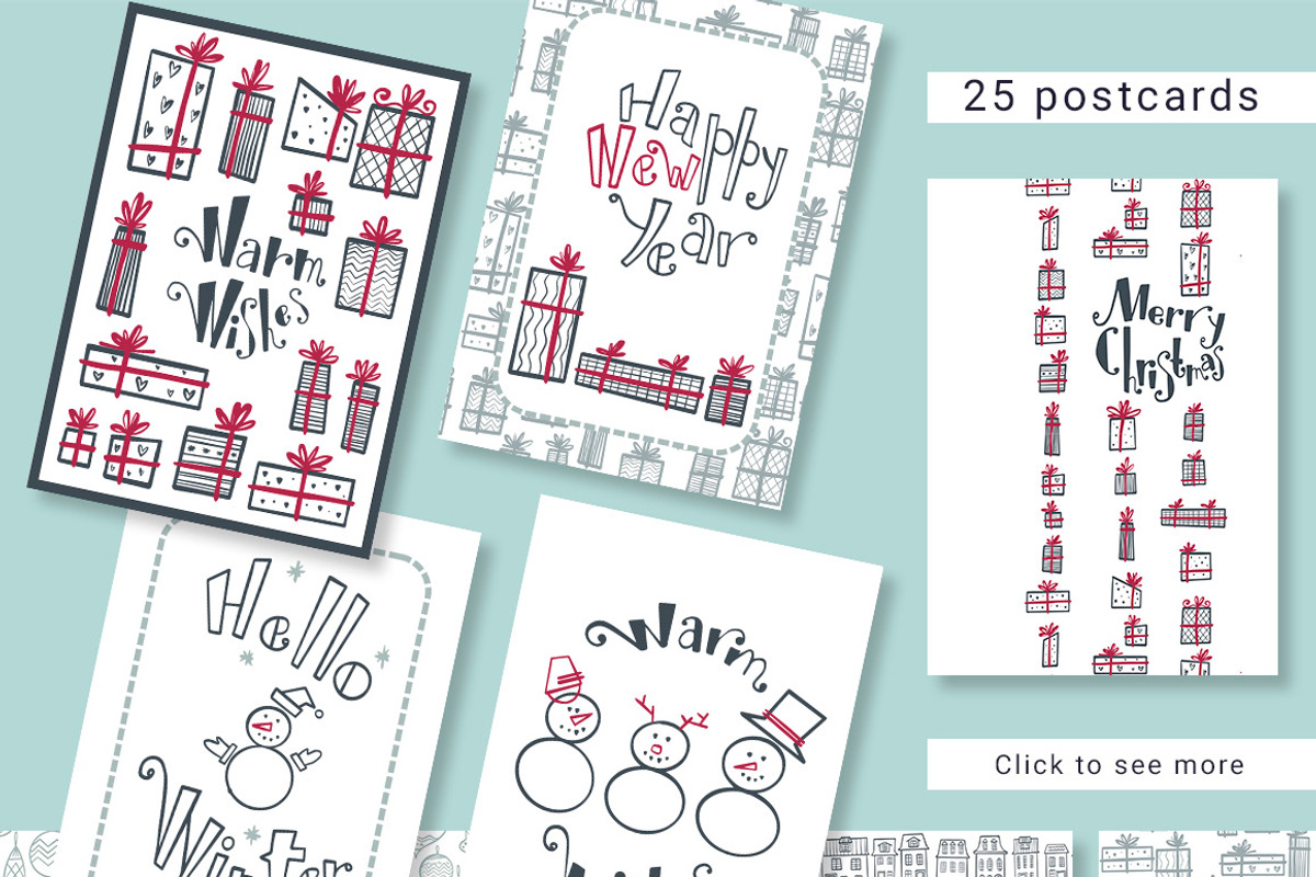Trendy Merry Christmas, a Graphic by Ja Polina ArtShop (Photo 2 of 6)