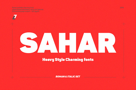 Sahar Heavy (Roman & Italic), a Sans Serif Font by Lella7