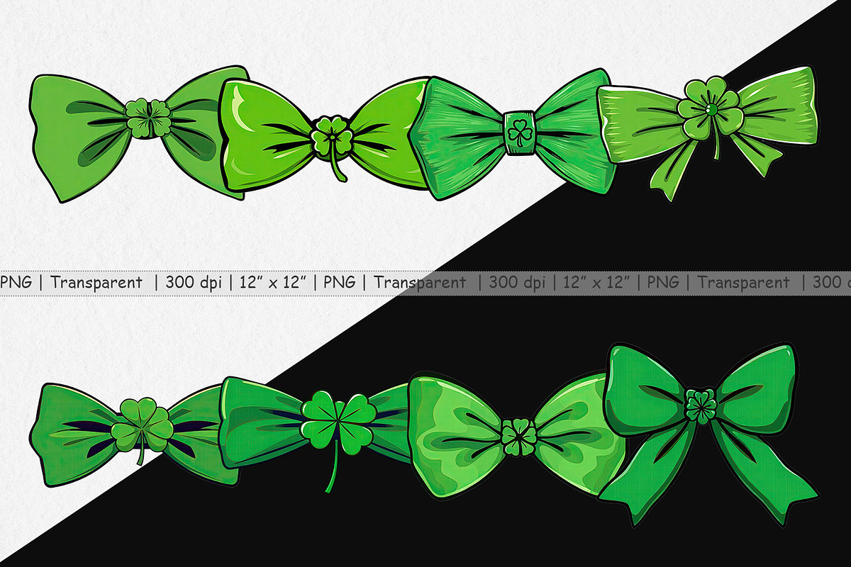 Shamrock Bowtie Clipart, a Graphic by Artnoy (Photo 2 of 5)
