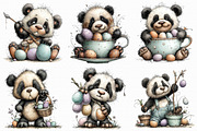 Whimsical Easter Panda Clipart, an Illustration by Libby Wishes (Thumbnail 8 of 8)