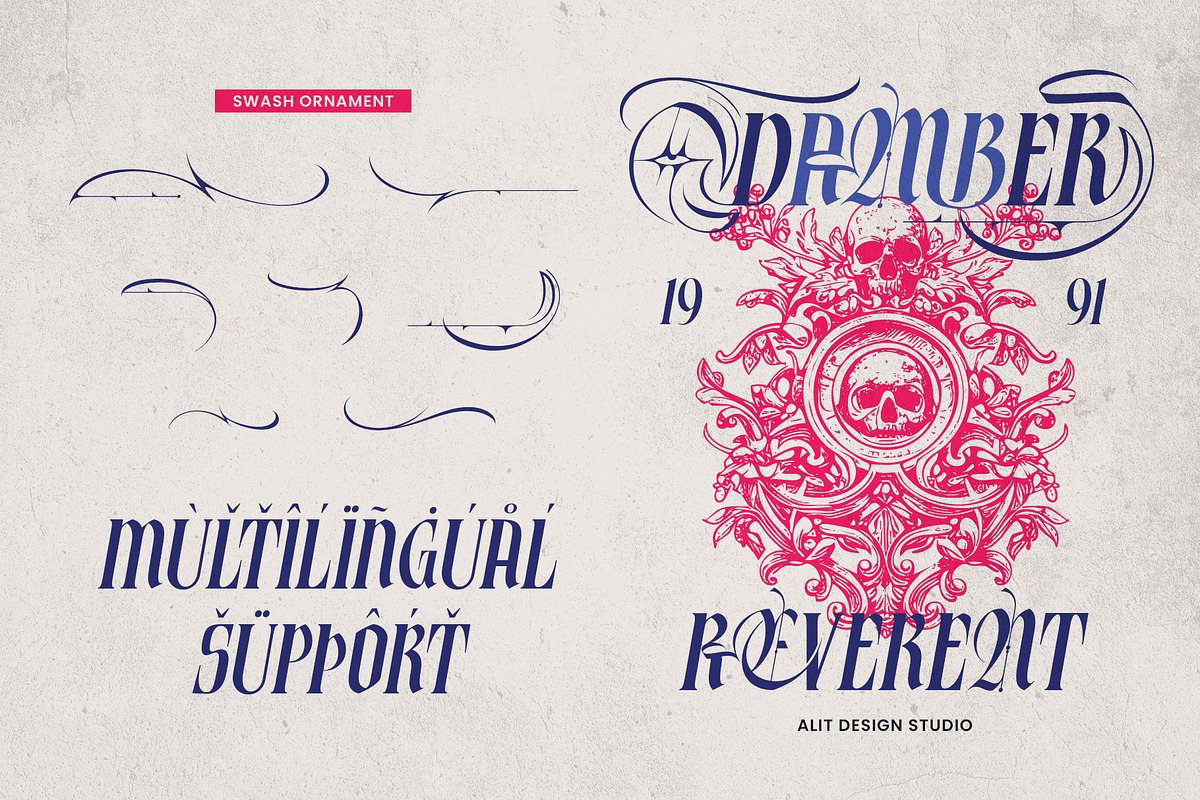 Bromora Typeface, a Blackletter Font by alit design (Photo 18 of 20)